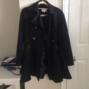 Size small peplum black peacoat